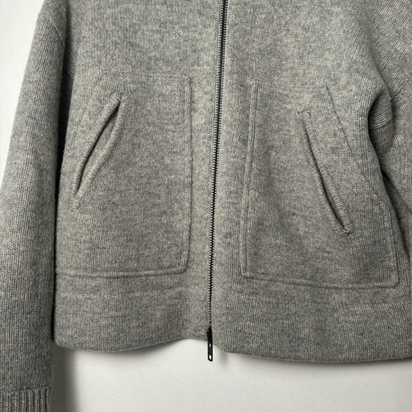 Madewell Gray 100% Wool Zip Up Sweater Cardigan Size Medium - See Description - Picture 3 of 10